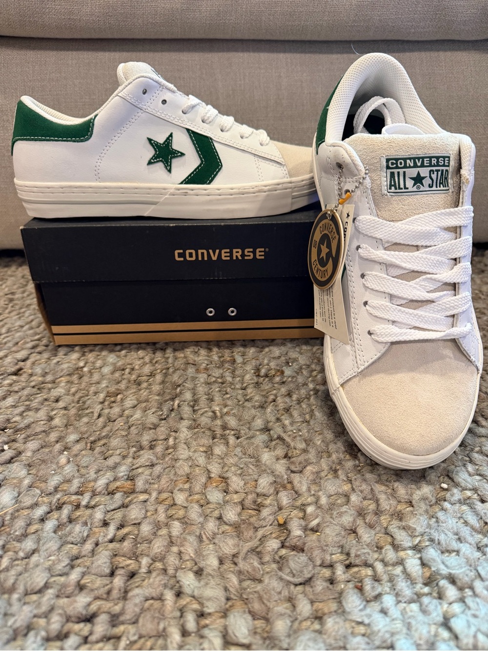 Converse Men’s Volitant OX Sneakers with Green Star Accent